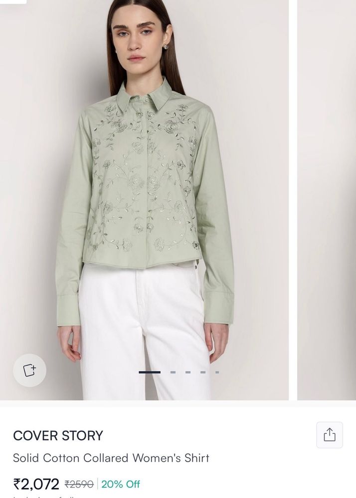 COVER STORY Cotton Collared Shirt(Brand new