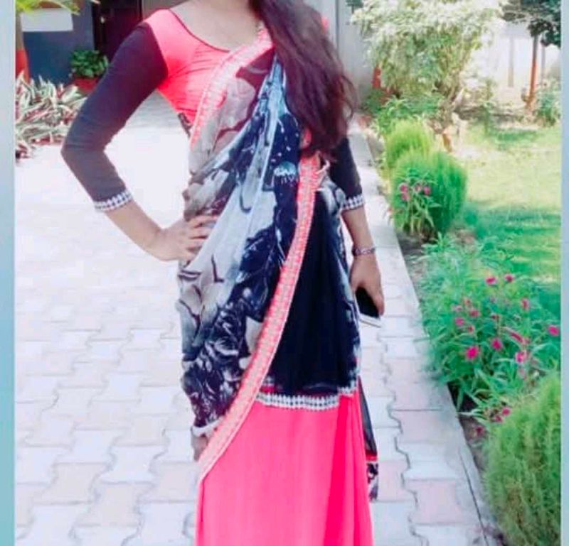 Beautiful Saree With Multi Colour