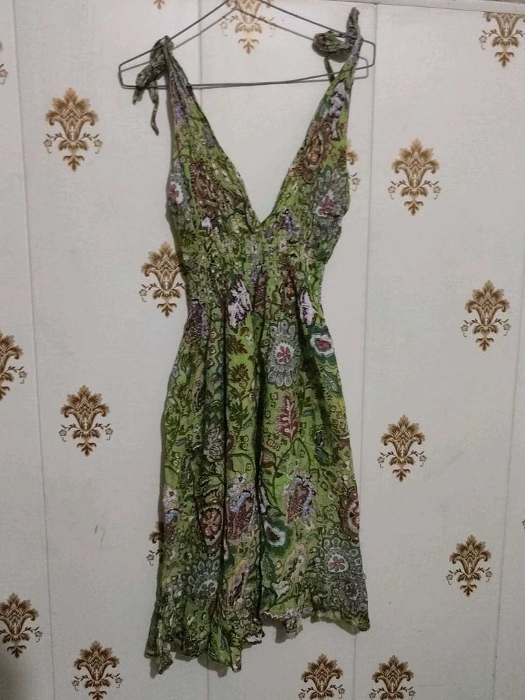 Bohemian Floral Print Summer Dress