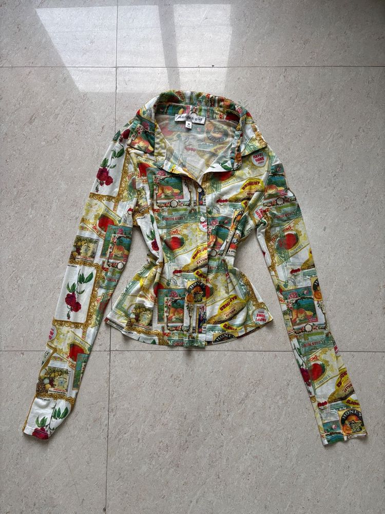 Unique Printed Button-Down Shirt