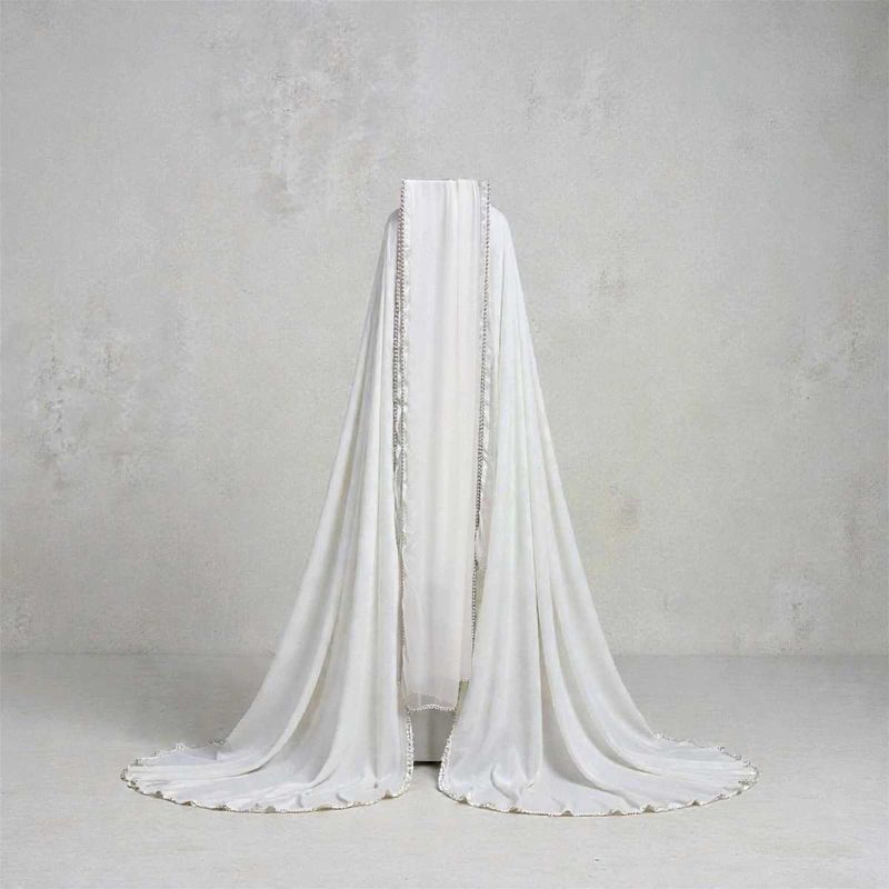 Beads &amp; Stones White Dupatta