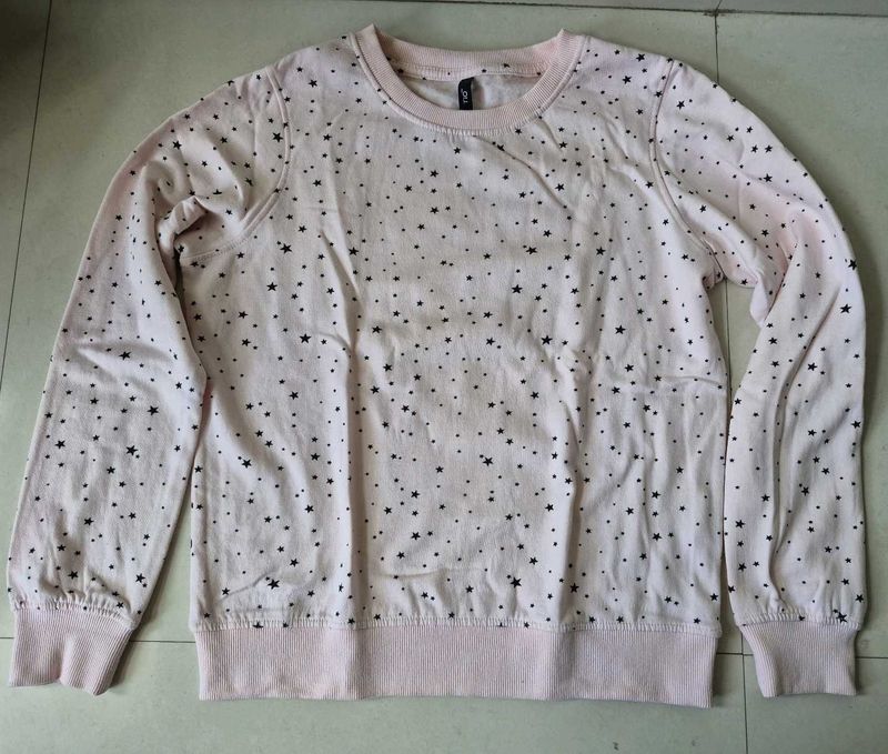 Pink Star Print Sweatshirt