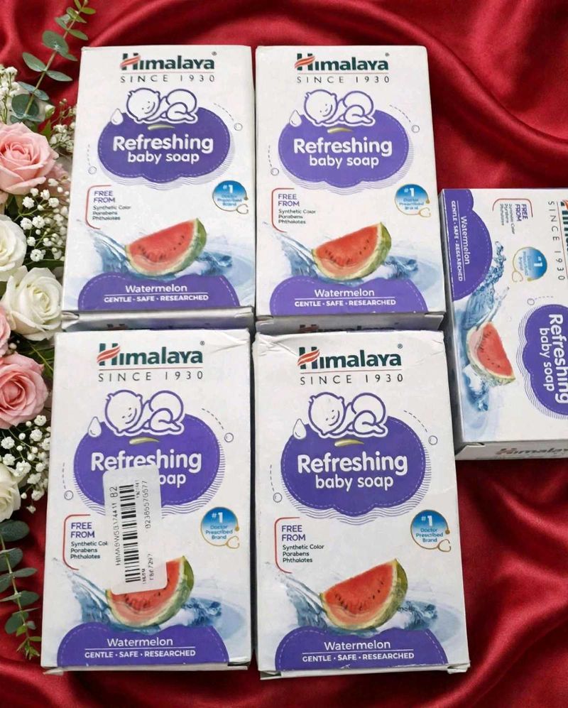 Himalaya Refreshing Baby Soap Pack Of 5 Watermelon