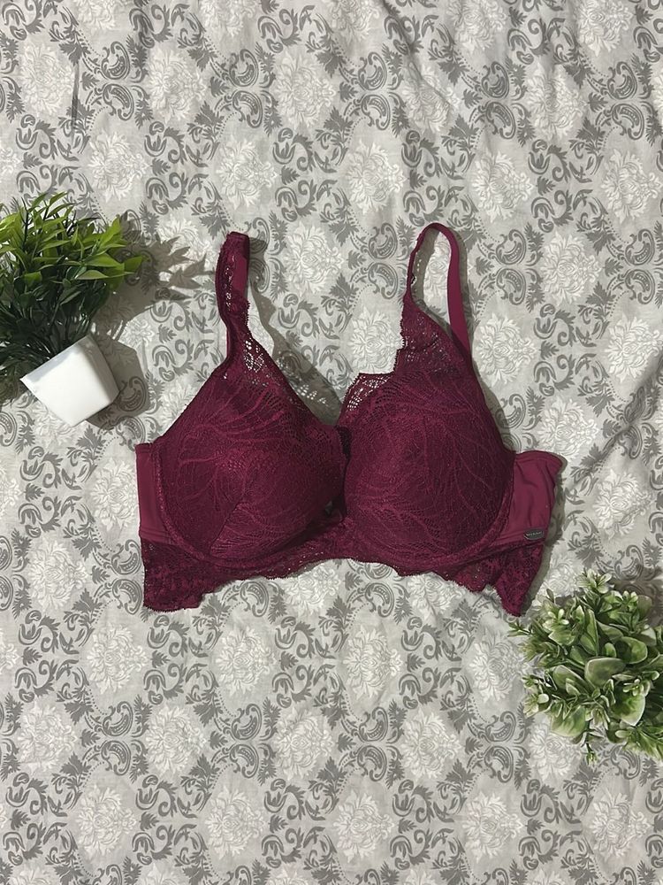 Enamor Lace Trimmed Bra