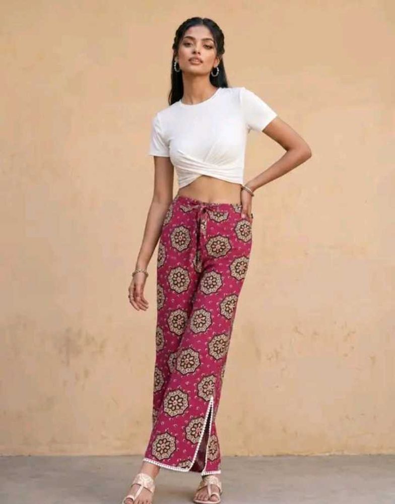 Women Wide Leg Floral Palazzo Pant