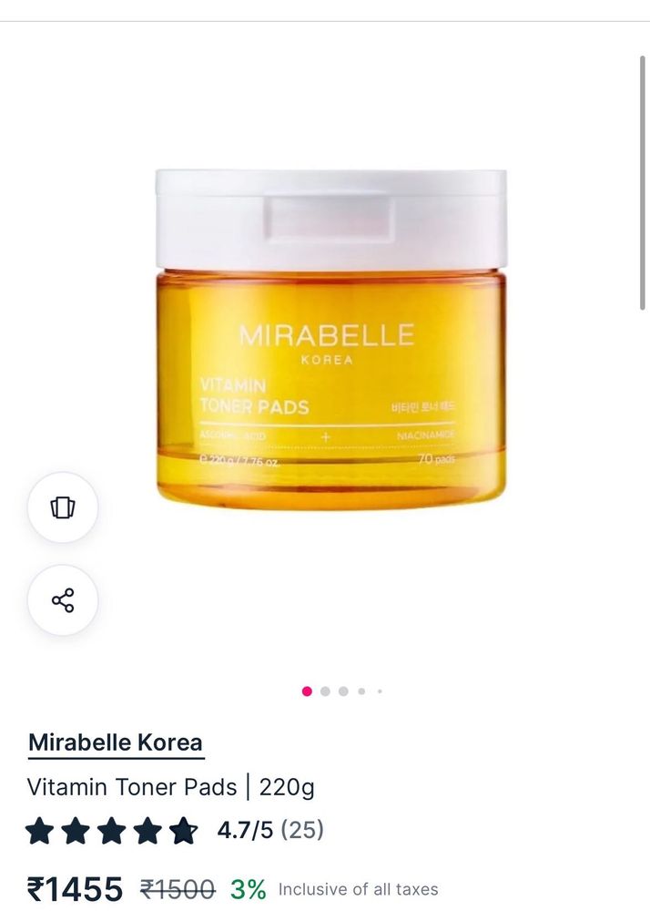 Mirabelle Vitamin Toner Pads