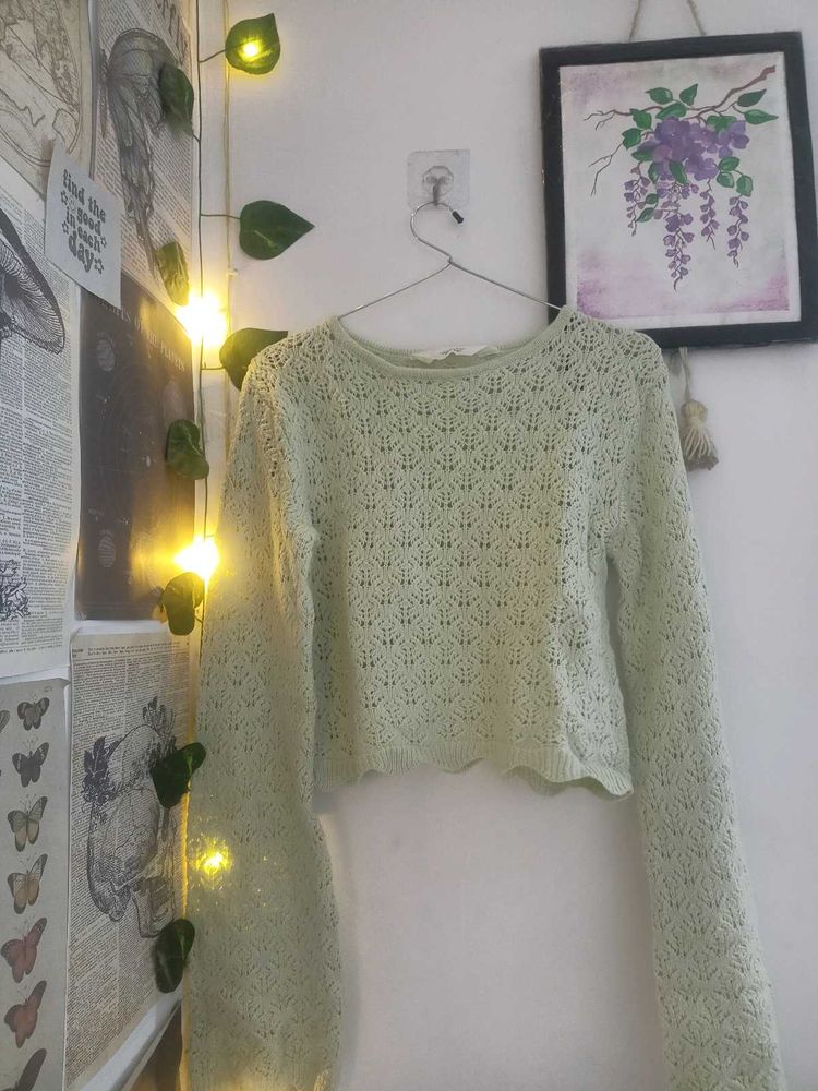 Cropped Knit Sweater