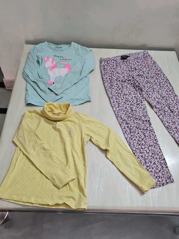 Bundle of 6 girls tshirts: Cute Unicorn &amp; Floral O