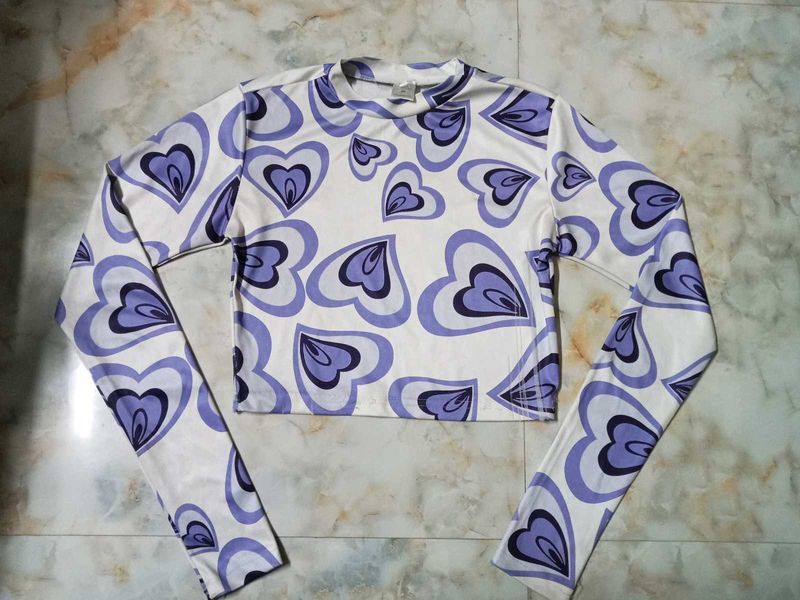 heart printed top