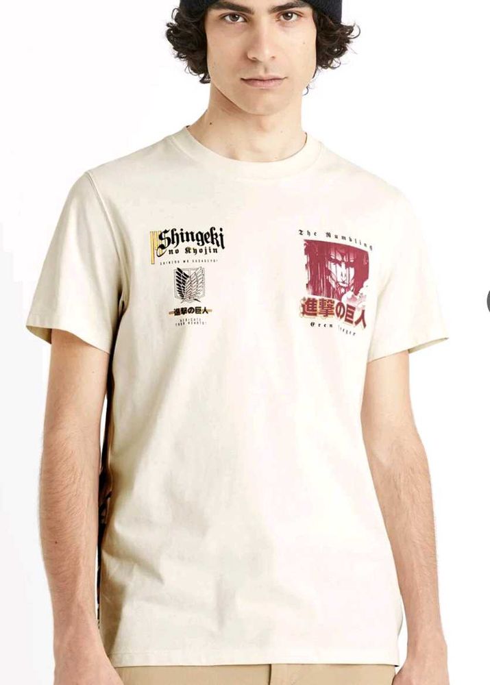 celio Attack on Titan crew neck Graphic T-Shirt