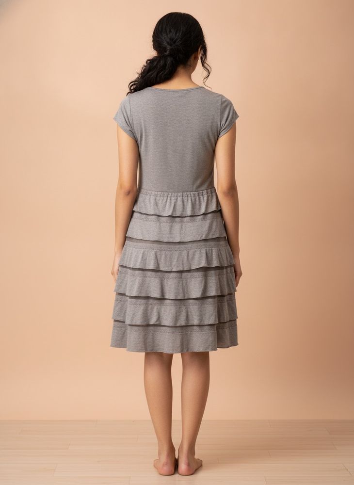 Stylish Tiered Short Sleeve Dress
