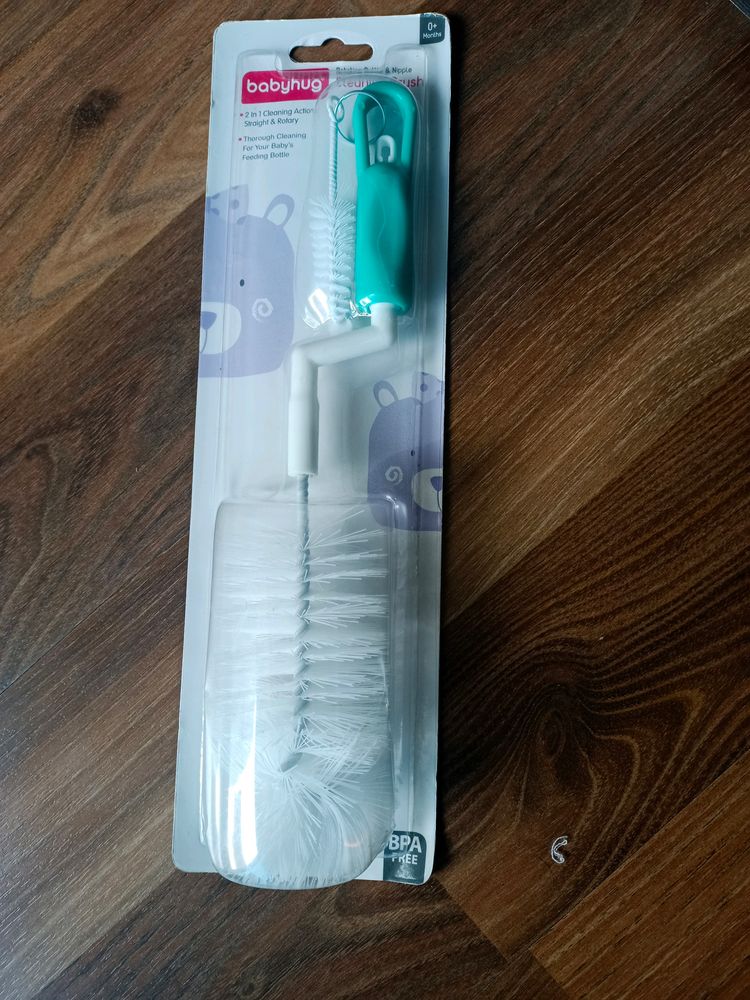 Babyhug Rotating Bottle cleaning Brush- green