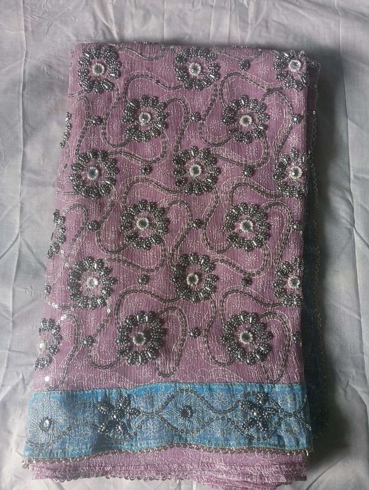 Embellished Lavender Saree