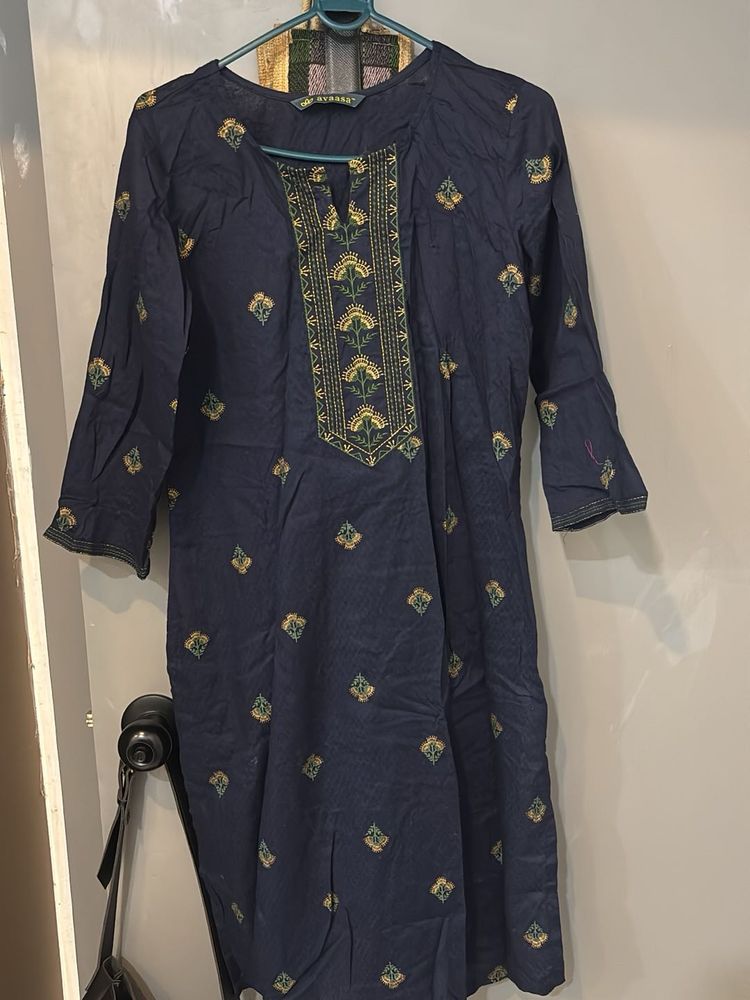 Stylish Navy Blue Kurta