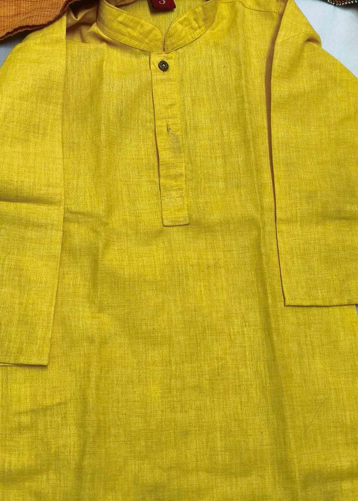Boys Vibrant Yellow Kurta