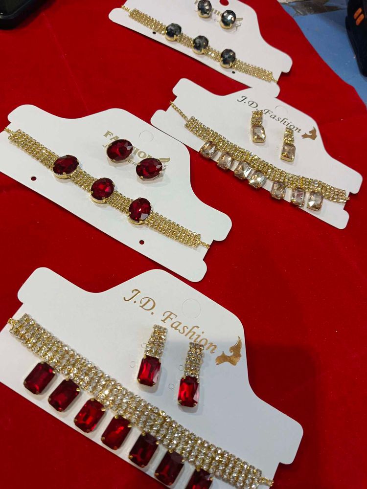 J.D. Fashion Necklace &amp; Earring 1 Sets assorted