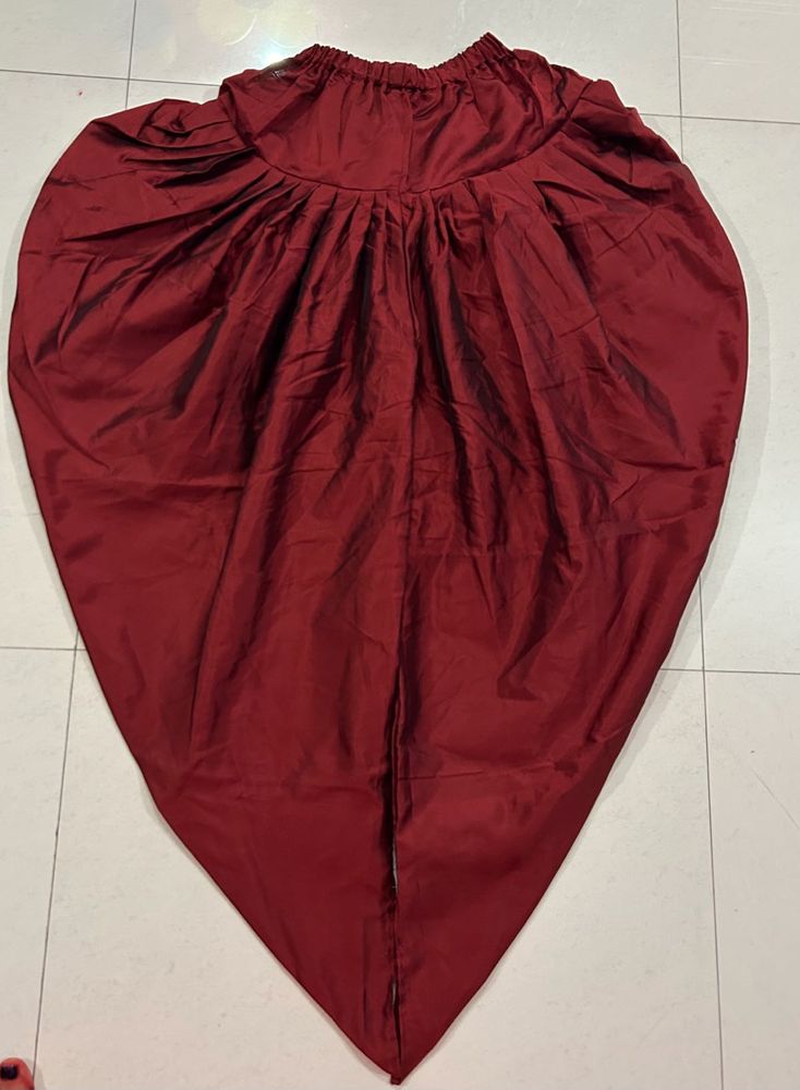 Burgundy Tulip Dhoti Salwar