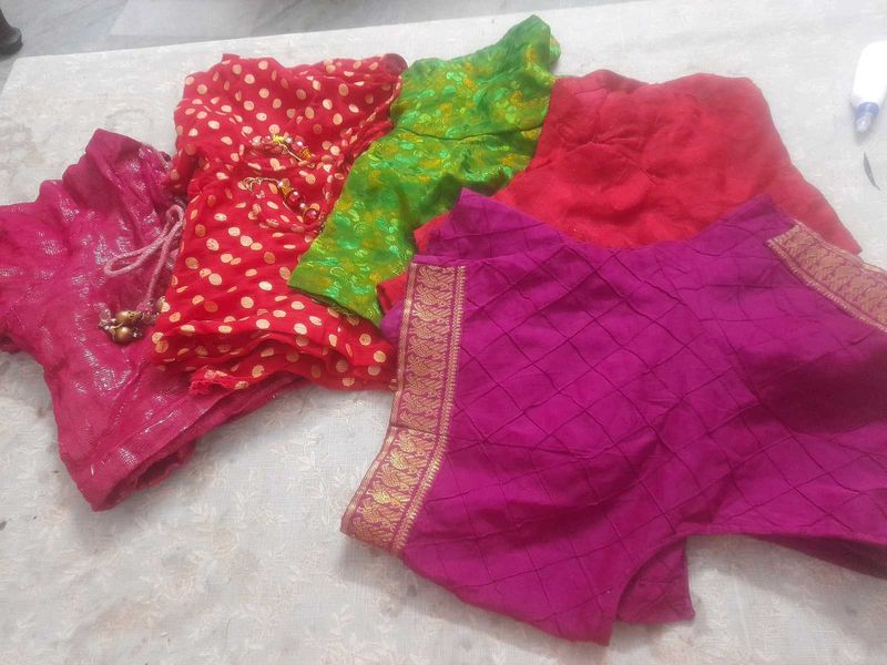 Assorted Saree Blouses - Set of 5