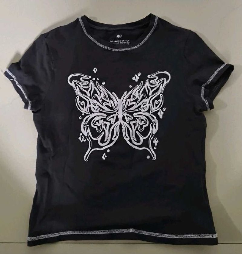 H&amp;M Graphic Butterfly T-Shirt