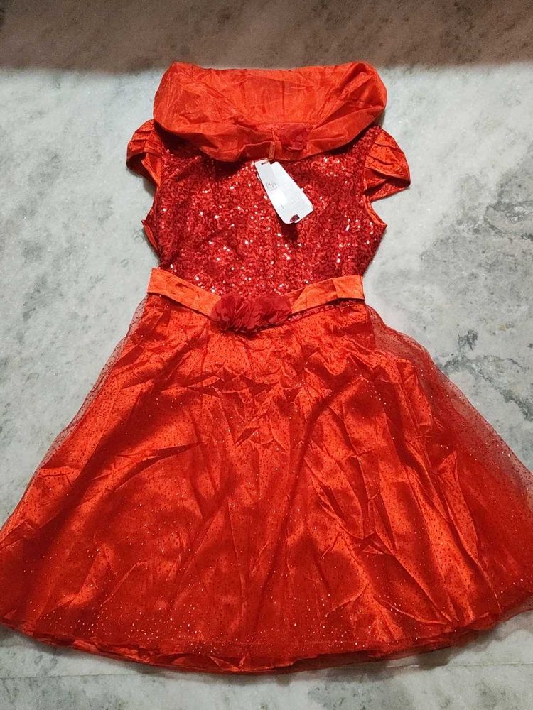Sparkly Red Korean Dress