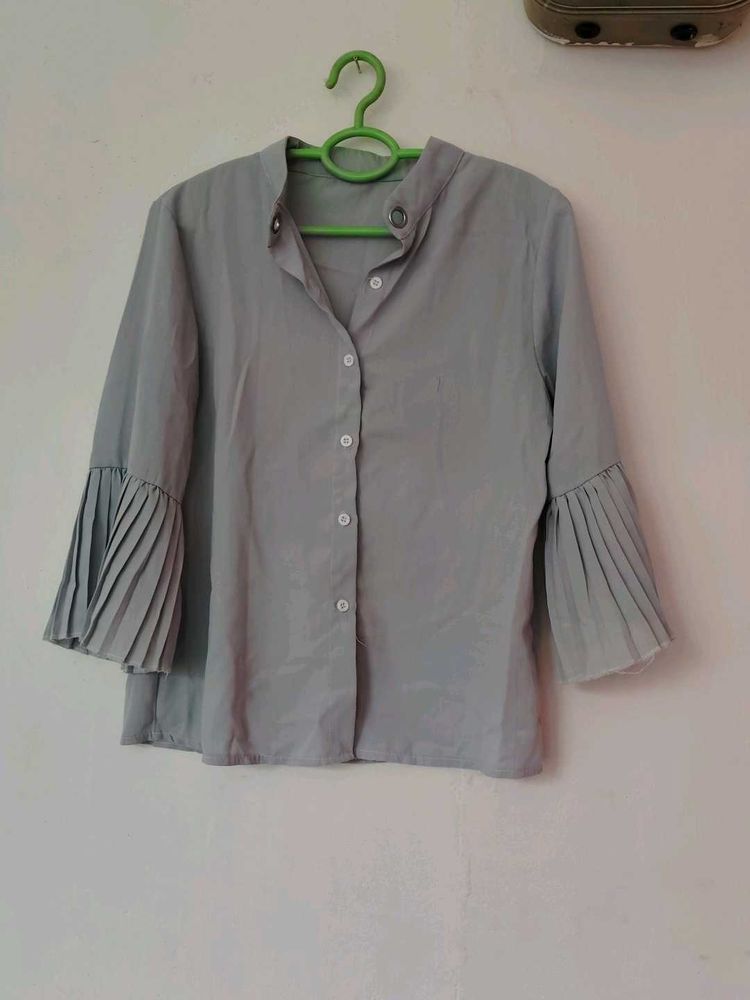 Elegant Pleated Sleeve shirt