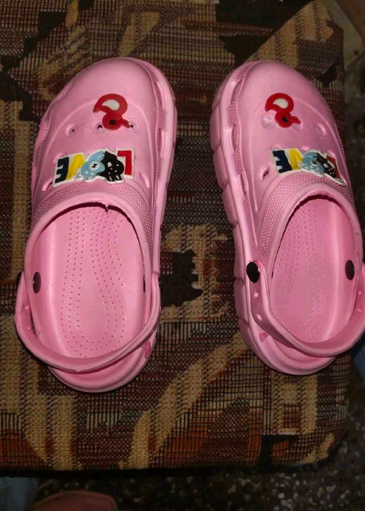 Pink Clogs with Charms