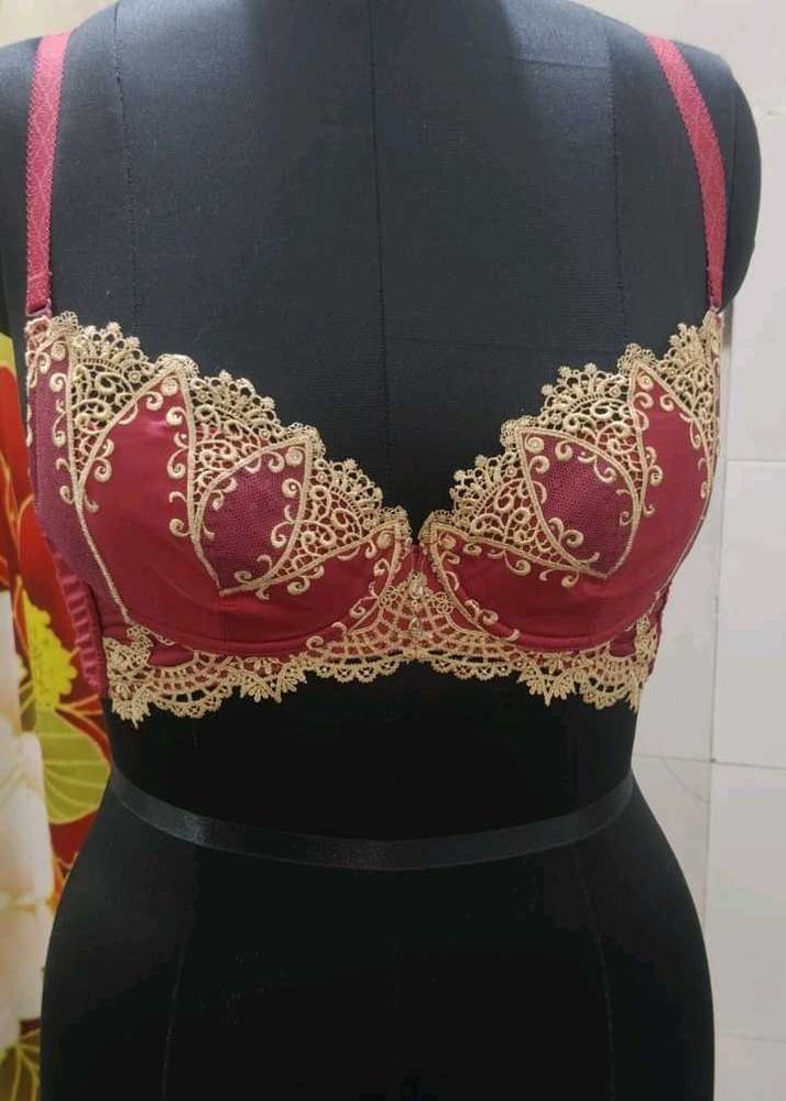 Burgundy Lace Bra