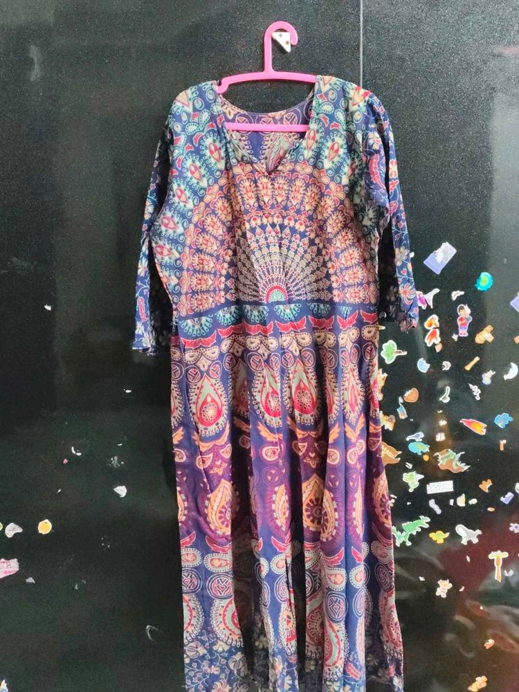 Kalamkari cotton Ethnic Maxi Dress