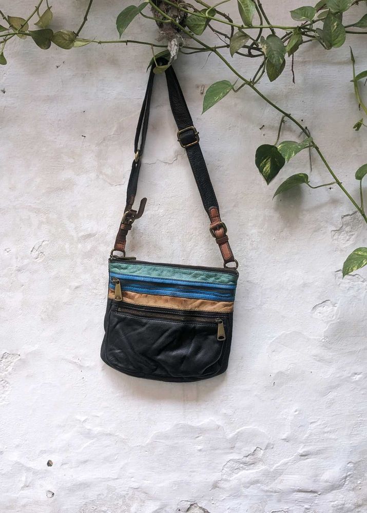 fossil vintage yk2 leather bag