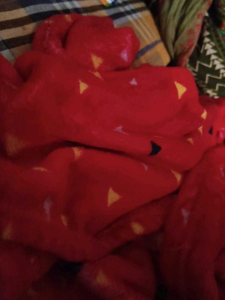 red baby blanket