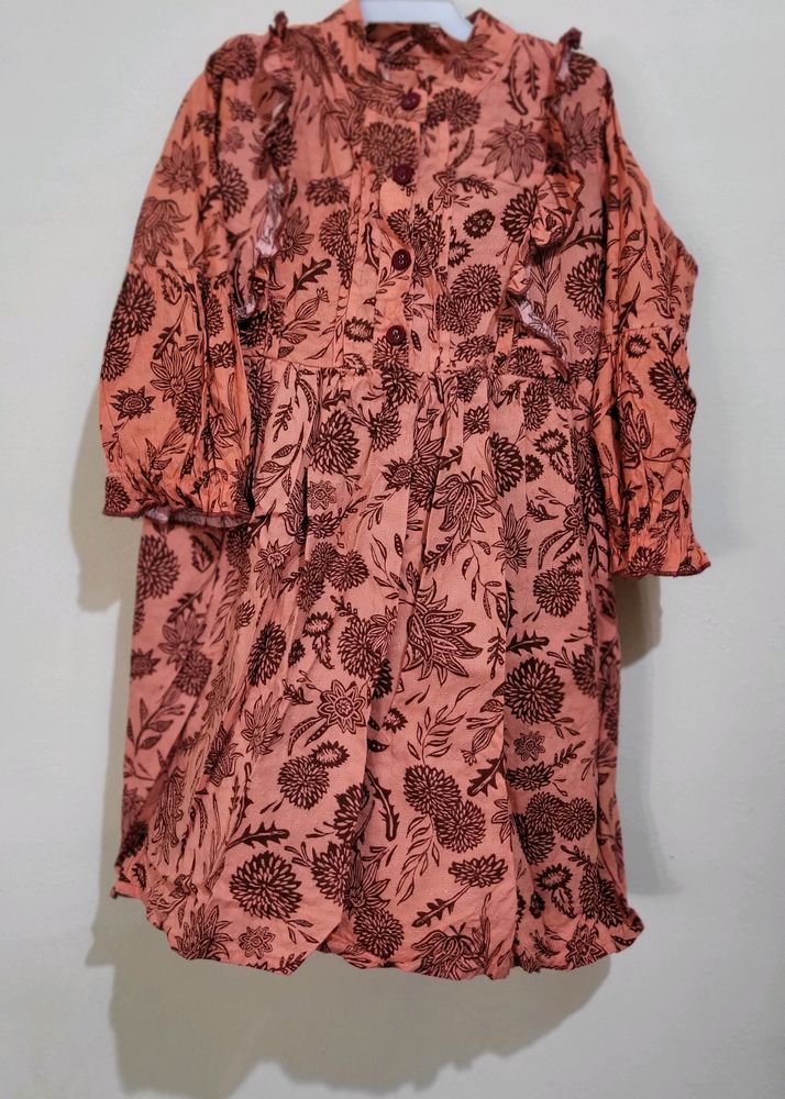 Full Sleeve Short Dress For Girls
