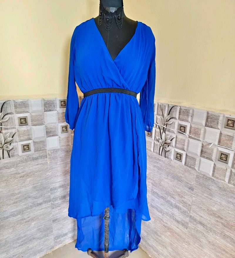 Blue Midi Trendy Dress