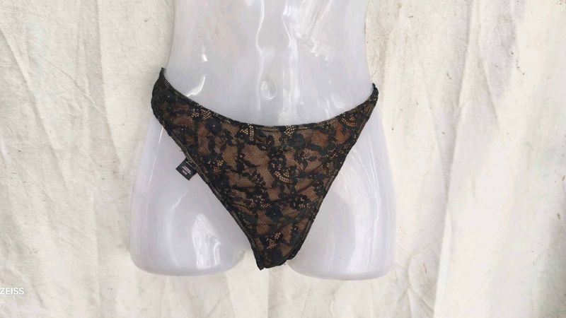 Sheer Lace Thong Panty