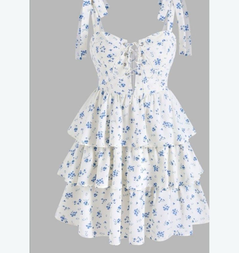 Chic Floral Tiered Mini Dress