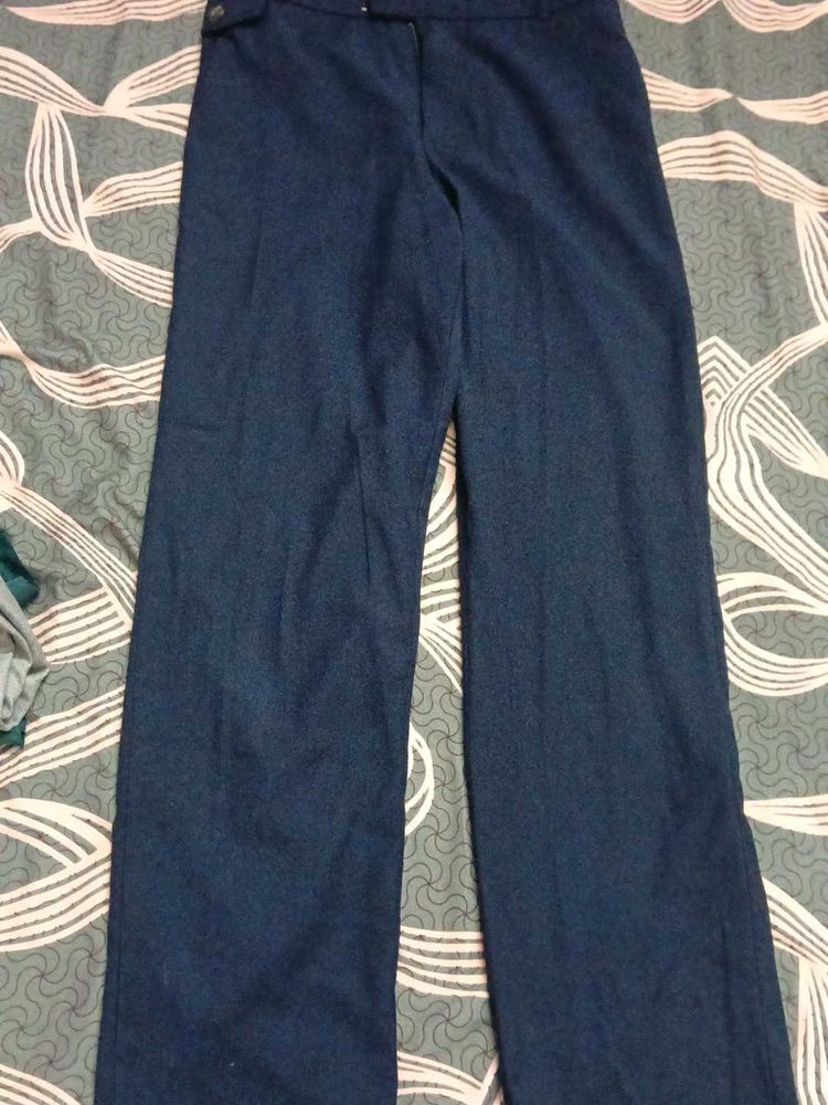 Classic Blue Wide Leg Trousers