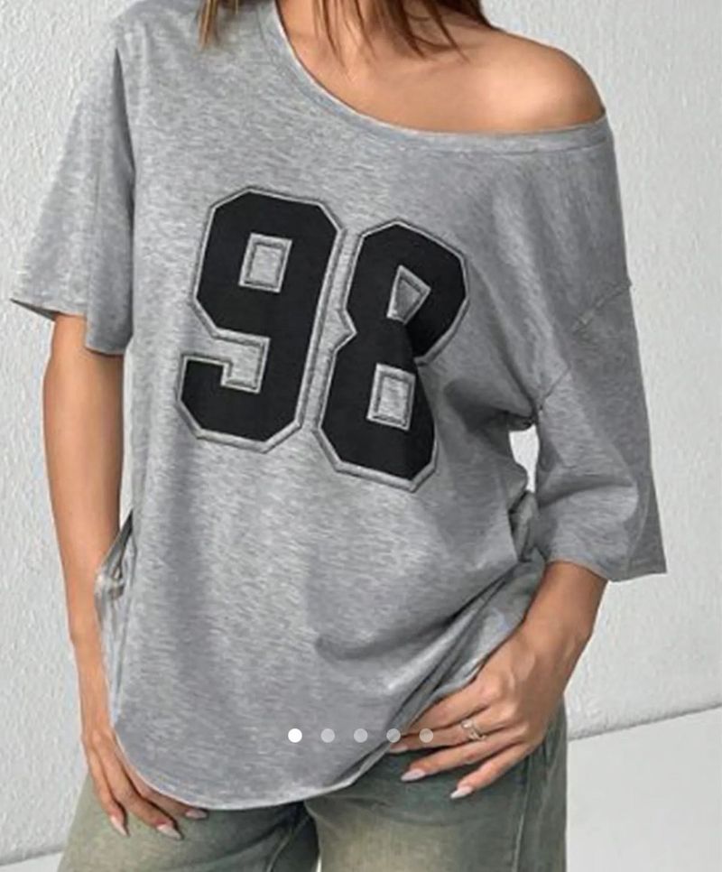 Grey '98' Graphic T-Shirt