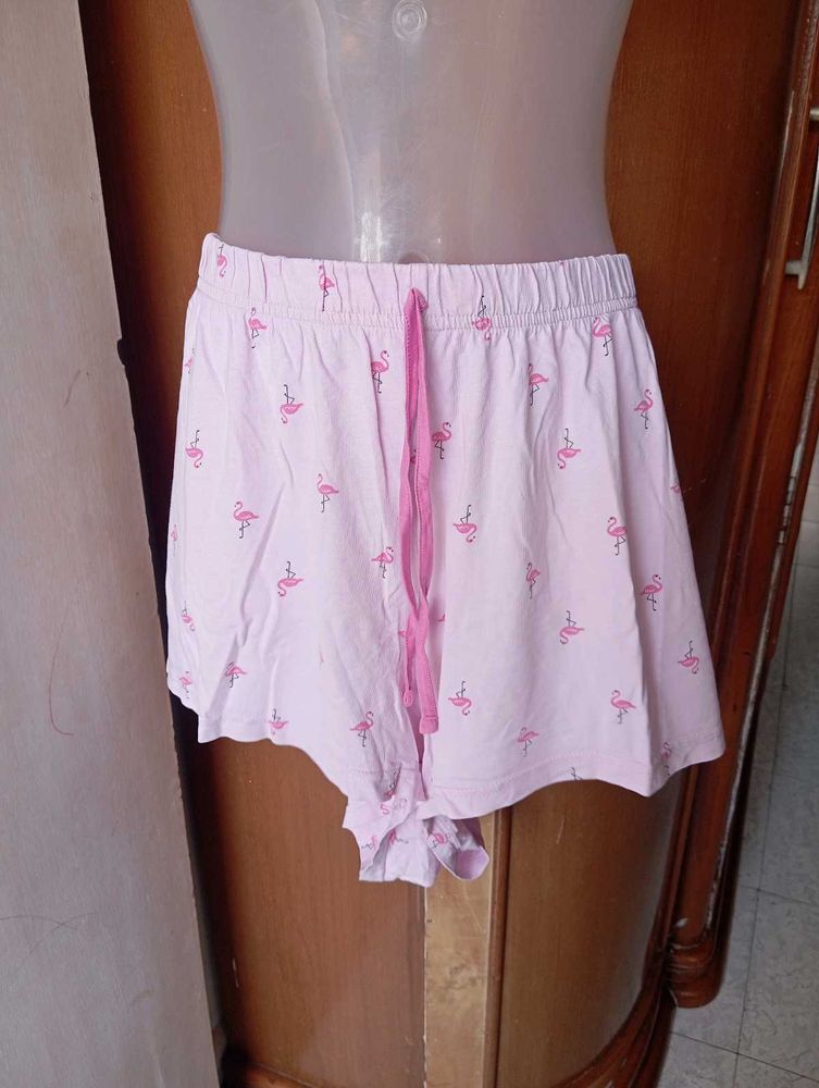 Pink Flamingo Pajama Shorts