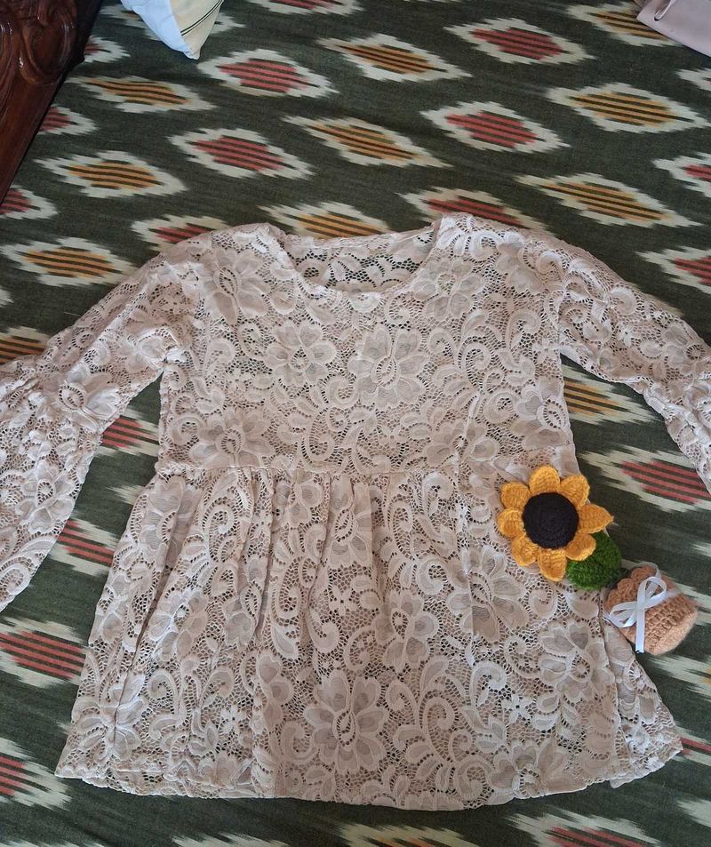Elegant Lace Top with floral details