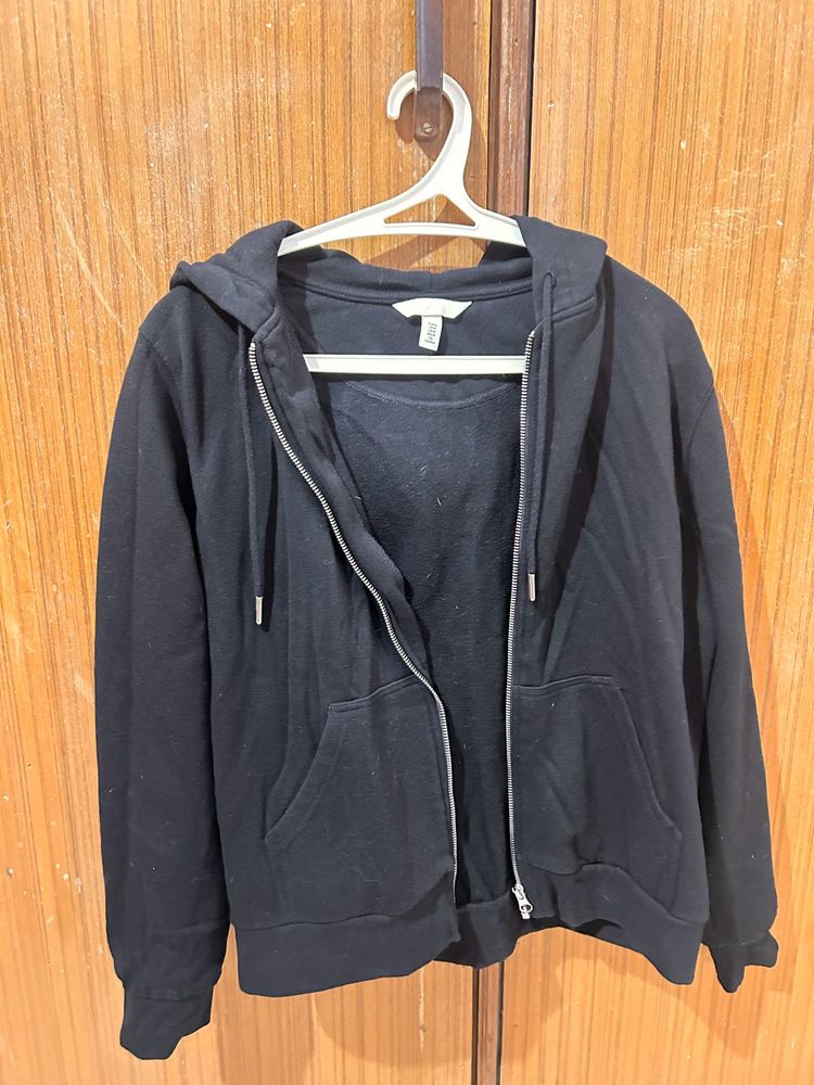 H&amp;M Black Zip-Up Hoodie