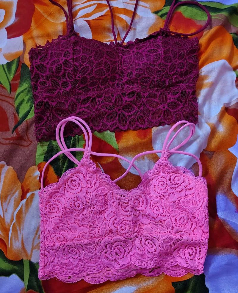 2 Lace Bralette Set
