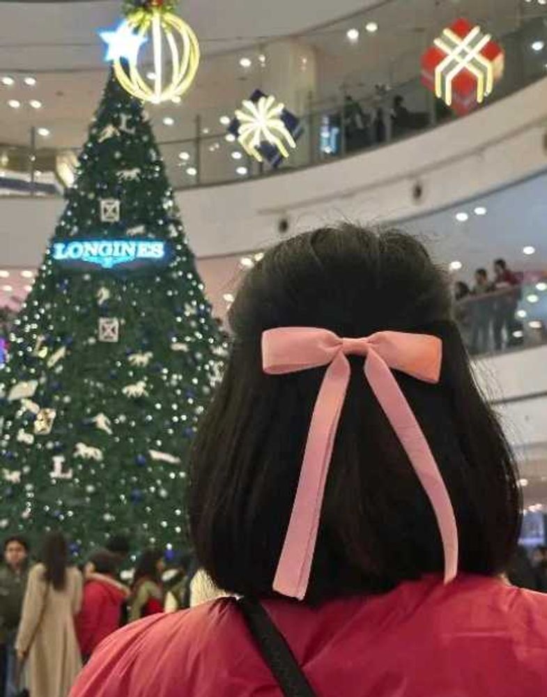4 Satin Bow Clips