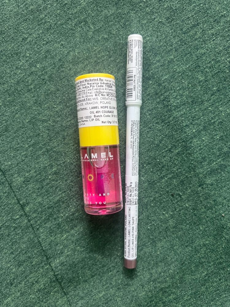 LAMEL Lip Oil  &amp; LipLiner “Pink Taupe” Combo