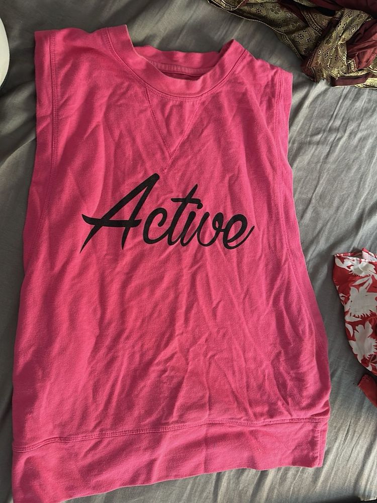 Pink "Active" Sleeveless Top