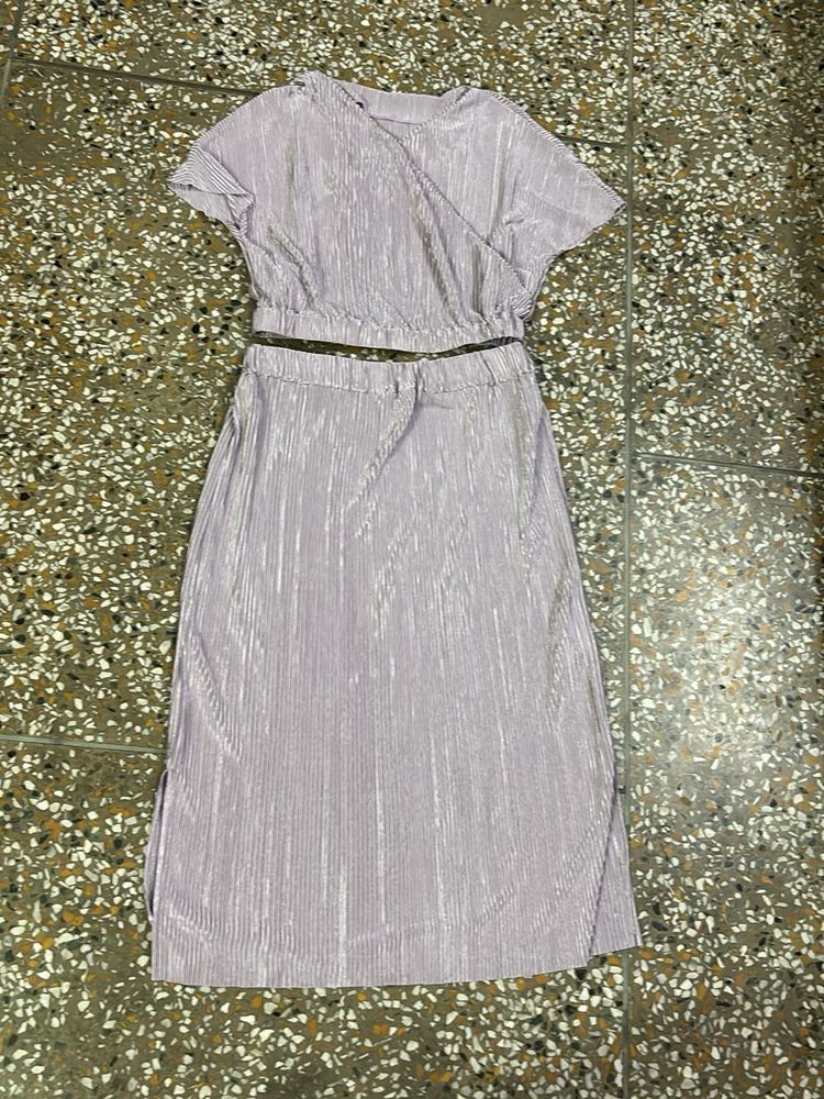 Chic Pleated Two-Piece Set
