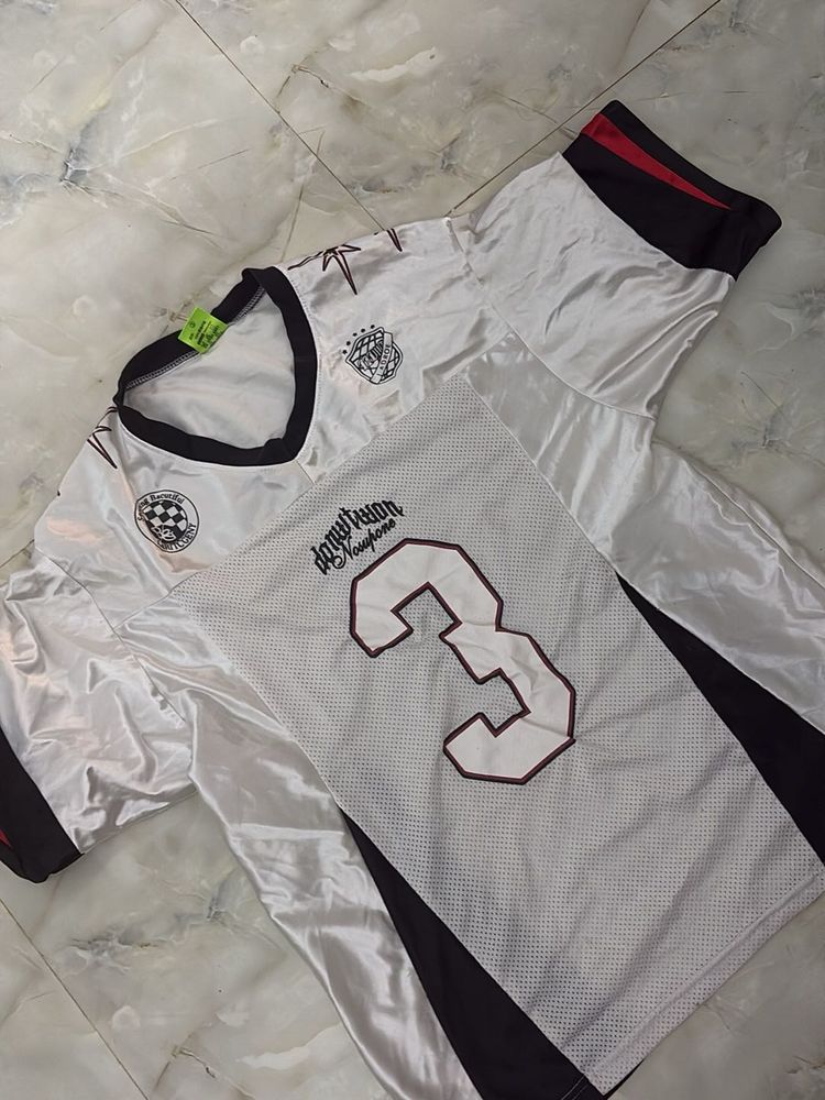 Men's White Jersey with Number 3