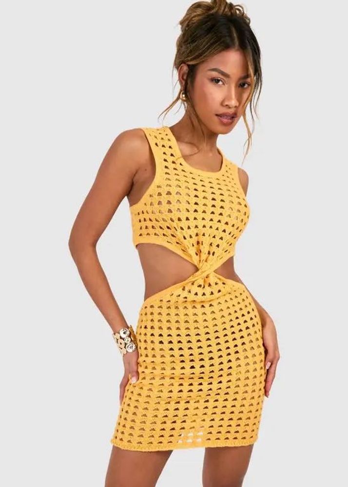 Booho Crochet Mini Dress