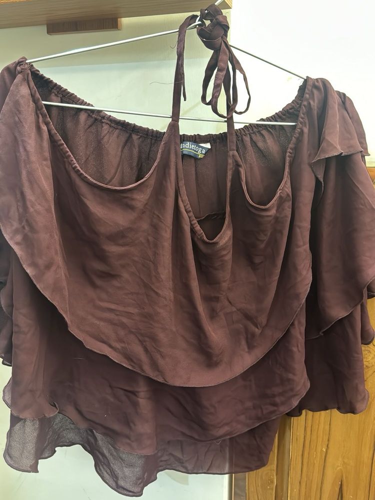 Chic Off-Shoulder Layered Flowy Top