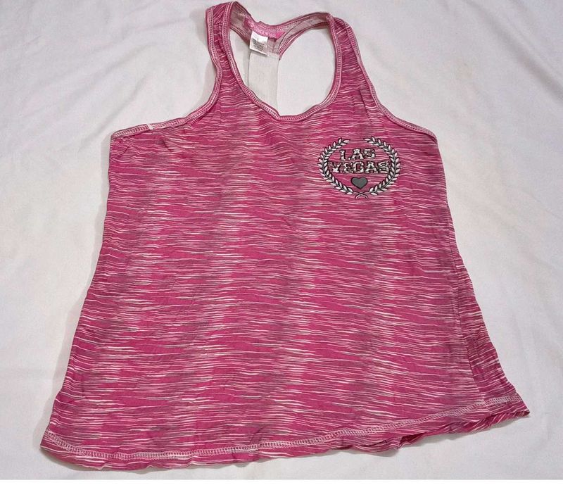British Girl style Pink Vegas Racerback Tank Top