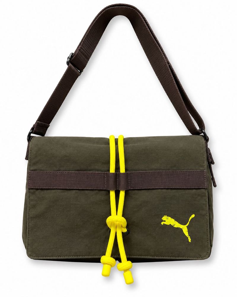 Puma Coffee Brown Rope Lock Shoulder Bag