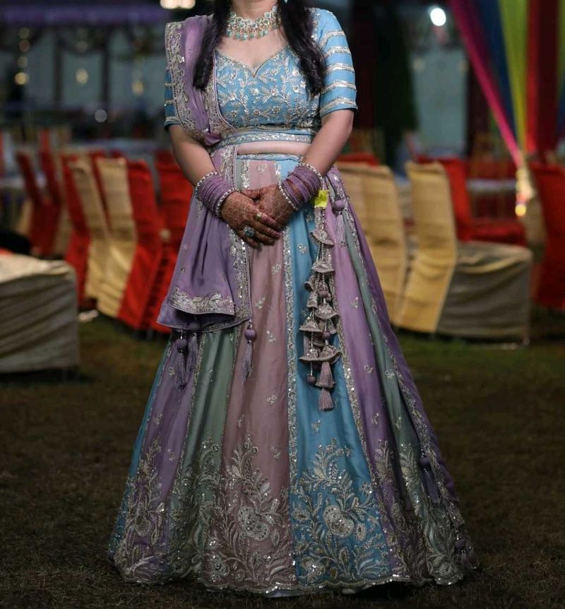 Pastel Color Party Wear Lehenga